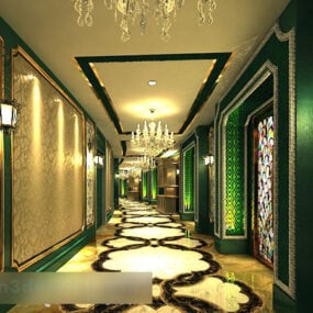 Karaoke Bar Corridor Interior 3D-malli