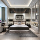 داخلی V2 اتاق خواب ساده به سبک اروپایی