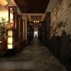 Restaurante chinês corredor interior V1