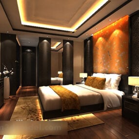 Hotel Bedroom Interior V1 3d model