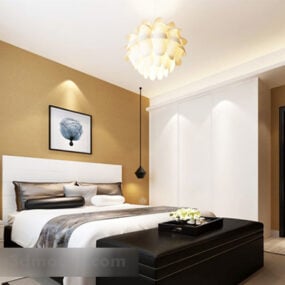 Simple Bedroom Interior V4 3d model