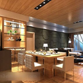 Chinese Restaurant Interior V2 3d model