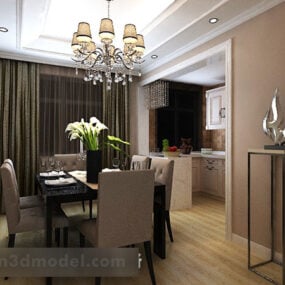 Simple Restaurant Interior V2 3d model