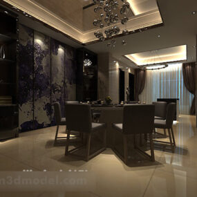 Chinese Restaurant Interior V4 3d model