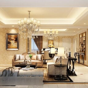 Jane Europe Living Room Interior V1 3D-Modell