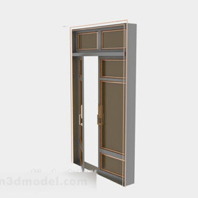 Puerta de madera europea V2 modelo 3d