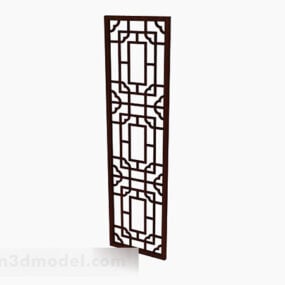 2D model dřevěných dveří V3 v čínském stylu