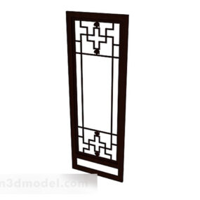 Chinese Style Wooden Door V4 3d model