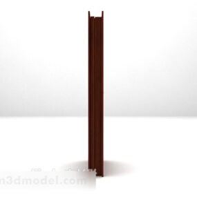 Ruskea puinen ovi V4 3d malli