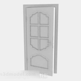 דלת עץ אפורה V7 דגם תלת מימד