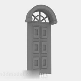 Gray Wooden Door V8 3d model