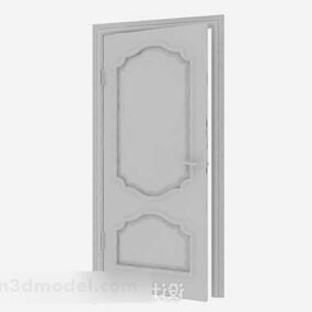 Grijze houten deur V9 3D-model