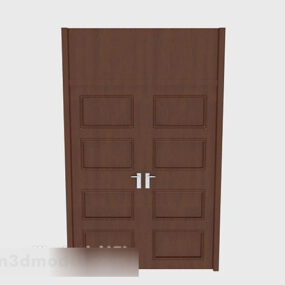 Puerta de madera simple modelo V3 3d