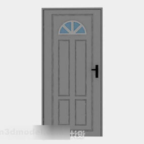 13д модель Серая Деревянная Дверь V3
