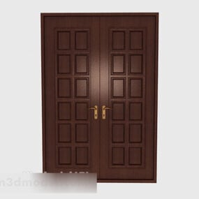 ห้องประชุมประตูไม้เนื้อแข็งรุ่น V1 3d