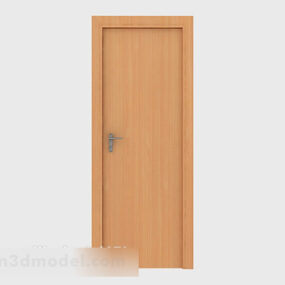 Solid Wood Simple Room Door V1 3d model