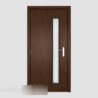 Enkel dörr med massivt trä i rummet V1