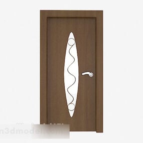 अपार्टमेंट लकड़ी के दरवाजे का डिज़ाइन 3डी मॉडल