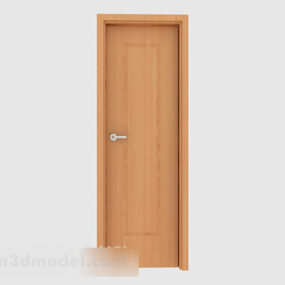 Simple Solid Wood Door V2 3d model