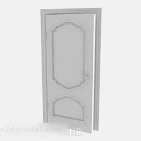 باب خشبي رمادي V14 نموذج ثلاثي الأبعاد
