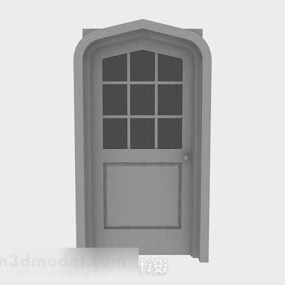 15d модель сірих дерев'яних дверей V3