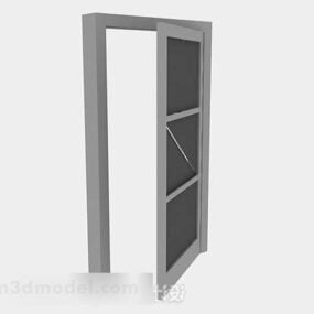 Grijze houten deur V17 3D-model