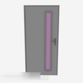 Gray Wooden Door V19 3d model