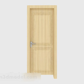 Simple Solid Wood Door V3 3d model