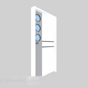 Λευκή Ξύλινη Πόρτα V2 3d μοντέλο