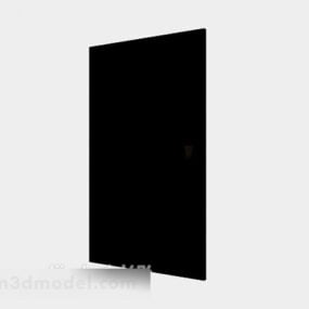 Model 1D czarnych drewnianych drzwi V3