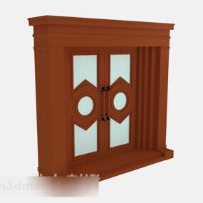 Conference Room Solid Wood Door V2 3d model