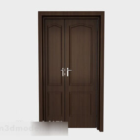 Pintu Kayu Minimalis Modern Model V1 3d