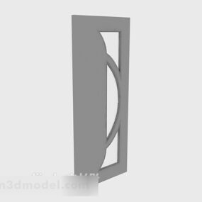 דלת מודרנית מעץ מלא V1 דגם תלת מימד