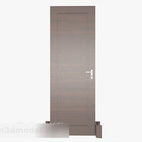 Modern Solid Wood Door V2 3d model