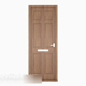 Prosty nowoczesny model drzwi z litego drewna V1 3D