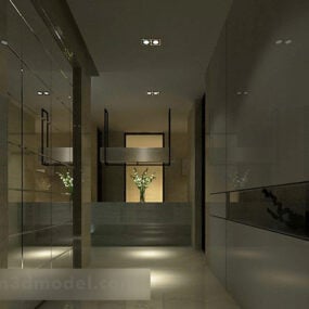 エレベーター廊下内部 V7 3D モデル
