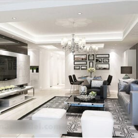 Living Room Interior V17 3d model