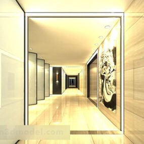 Hotel Corridor Interior V9 דגם תלת מימד