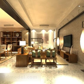 Small Living Room Interior V1 3d model