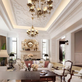 Jane Europe Living Room Interior V2 3D-Modell