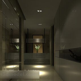 Hotel Corridor Interior V11 3d model