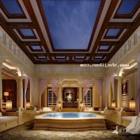 Royal Spa Room Interior 3D-Modell