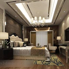 Neo Classic Bedroom Interior V1 3D-Modell