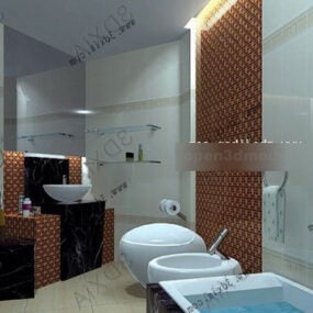 Small Bathroom Interior V1 3d model