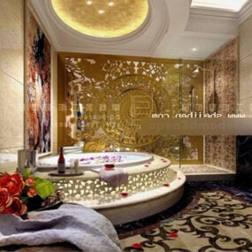 Spa Bathroom Luxury Interior 3d model