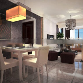 Apartment Dinning Room Interior 3d model