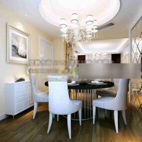 Small Home Dinning Room Interior 3d model