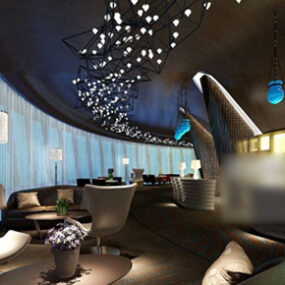 Luxury Restaurant Interior V1 3d model