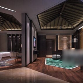 Bedroom Partition Interior V1 3d model