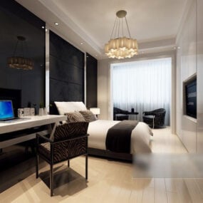Modern Decor Bedroom Interior 3d model